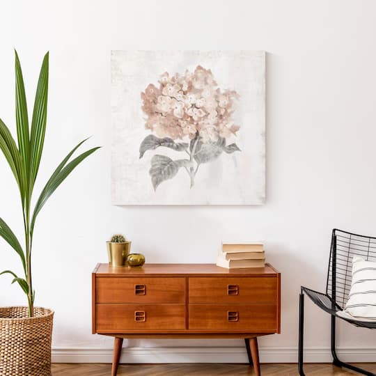 Blush Hydrangea 24" x 24" Canvas Wall Art